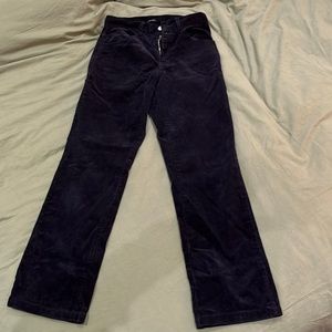 Navy Blue Corduroy straight leg pants